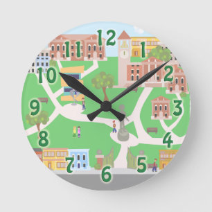 Cool on Campus Round Clock