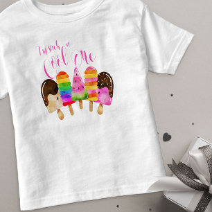 Cool One Girls 1st Birthday Popsicle Toddler T-Shirt