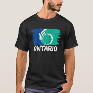 Cool Ontario Flag Raglan Baseball T-Shirt
