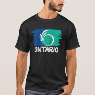 Cool Ontario Flag Raglan Baseball T-Shirt