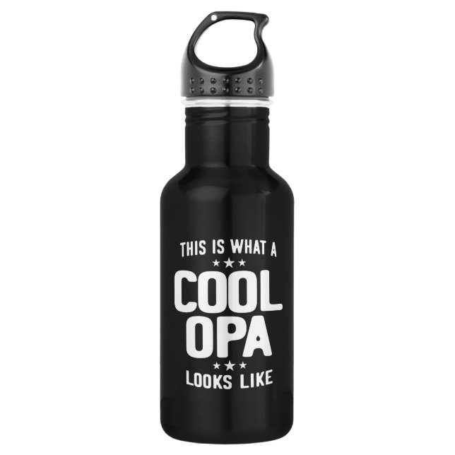 Cool Opa Looks Like Father Grandpa Gift 532 Ml Water Bottle (Front)