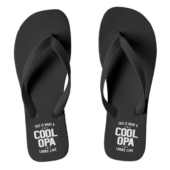Cool Opa Looks Like Father Grandpa Gift Thongs (Footbed)