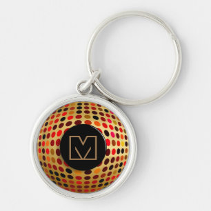 Cool Optical Dotty Illusion Monogram Key Ring
