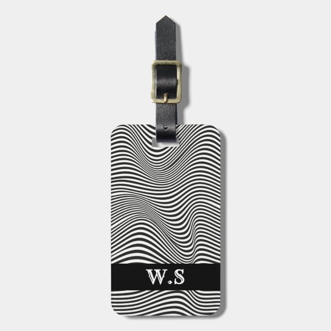 Cool Optical Illusion Personalised  Luggage Tag (Front Vertical)