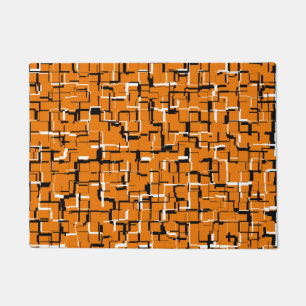 COOL Orange Black White Doormat