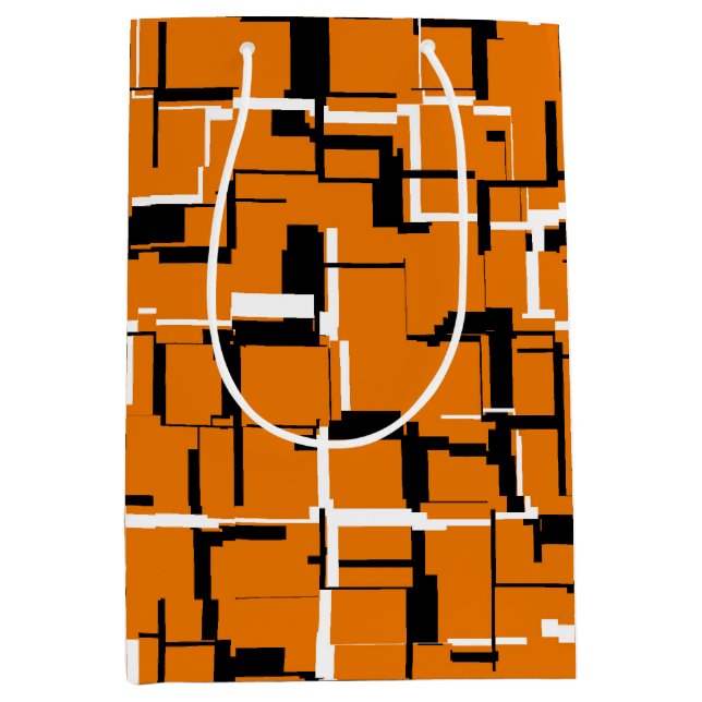 COOL Orange Black White Medium Gift Bag (Front)