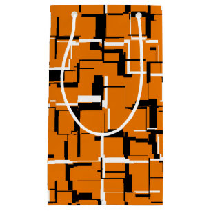 COOL Orange Black White Small Gift Bag