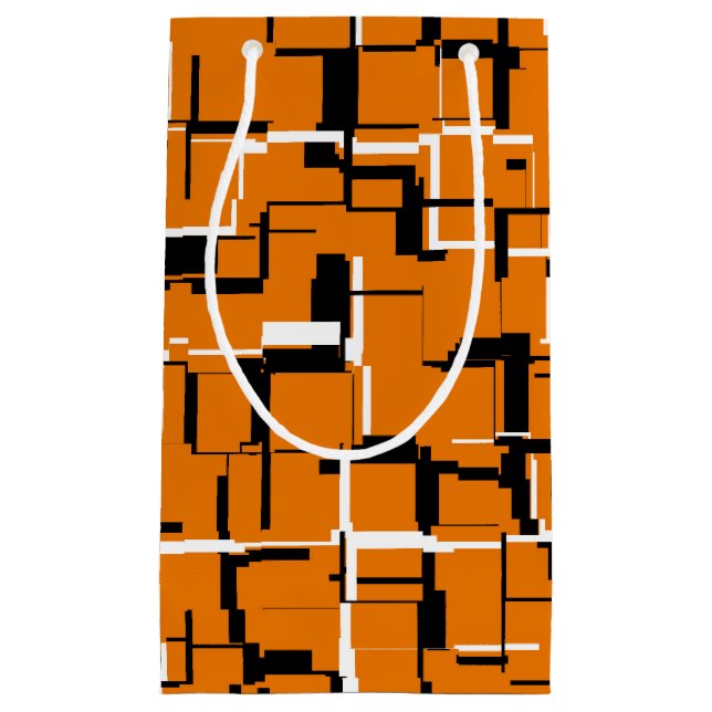 COOL Orange Black White Small Gift Bag (Front)