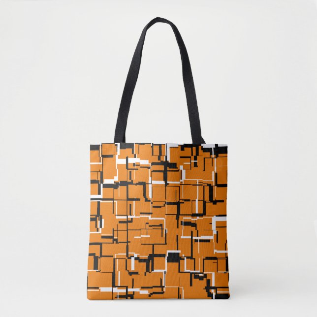 COOL Orange Black White Tote Bag (Front)