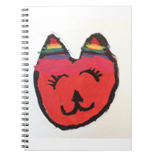 Cool orange cat notebook