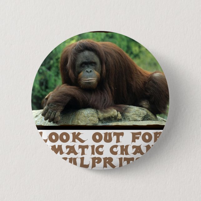 cool Orangutan designs 6 Cm Round Badge (Front)