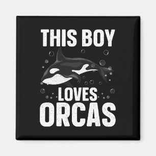 Cool Orca Design For Boys Kids Men Sea Orca Whale  Magnet