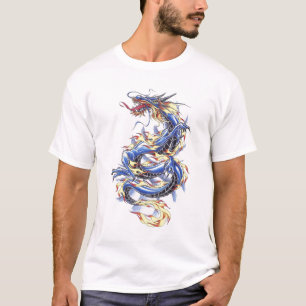 Cool Oriental Blue  Dragon  shirt