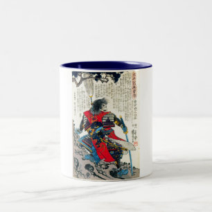 Cool oriental classic japanese samurai warrior art Two-Tone coffee mug