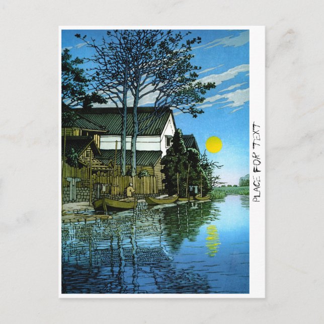 Cool oriental japanee classic scenery painting postcard (Front)