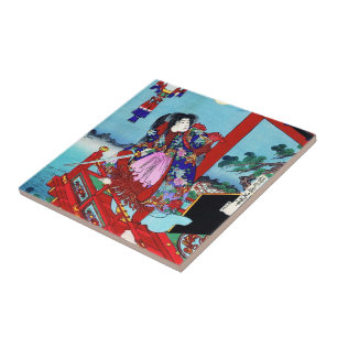 Cool oriental japanese classic Hero Warrior art Ceramic Tile