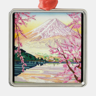 Cool oriental japanese Fuji spring cherry tree art Metal Tree Decoration