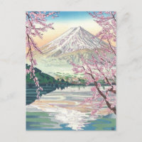 Cool Oriental Japanese Fuji Spring Cherry Tree Art
