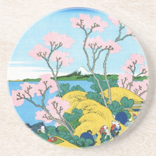Cool oriental japanese Hokusai Fuji View landscape Coaster