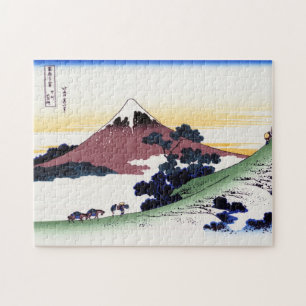 Cool oriental japanese Hokusai Fuji View landscape Jigsaw Puzzle
