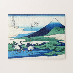 Cool oriental japanese Hokusai Fuji View landscape Jigsaw Puzzle