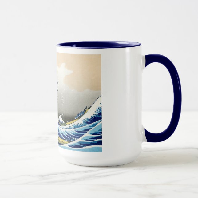 Cool oriental japanese Hokusai Fuji View landscape Mug (Right)
