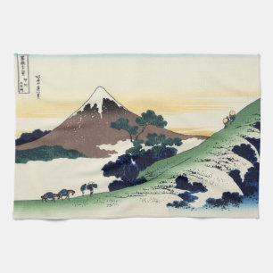 Cool oriental japanese Hokusai Fuji View landscape Tea Towel