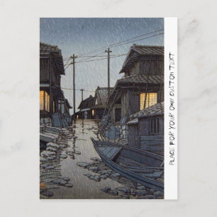 Cool oriental japanese Kawase village scenery Postcard