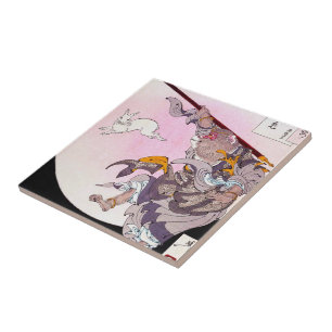 Cool oriental japanese Monkey God art Tile