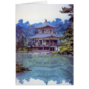 Cool oriental japanese watercolour temple painting