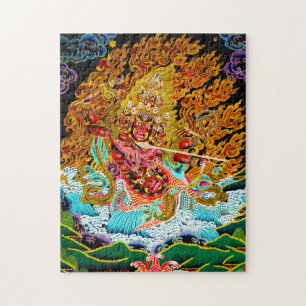 Cool oriental mandala thangka god oriental vibrant jigsaw puzzle