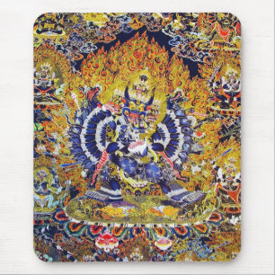 Cool oriental tangka Yamantaka death god tattoo Mouse Pad
