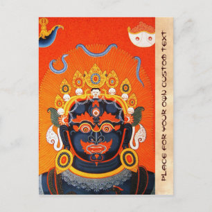 Cool oriental tibetan thangka Bhairava tattoo art Postcard