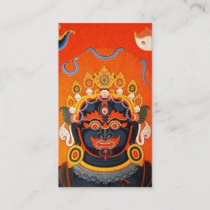 Cool oriental tibetan thangka god tattoo art business card