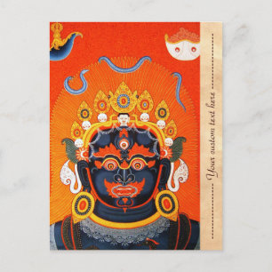 Cool oriental tibetan thangka god tattoo art postcard