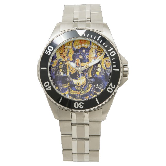Cool oriental tibetan thangka  god tattoo art watch (Front)