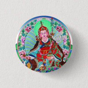 Cool oriental tibetan thangka Padmasambhava 3 Cm Round Badge