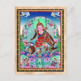 Cool oriental tibetan thangka Padmasambhava Postcard