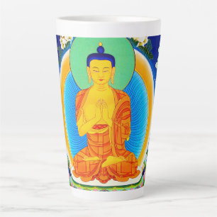 Cool oriental tibetan thangka Prabhutaratna Buddha Latte Mug