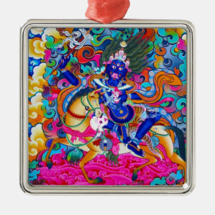 Cool oriental tibetan thangka tattoo Palden Lhamo Metal Ornament