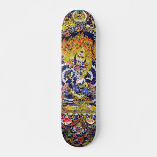 Cool oriental tibethan mandala Yamantaka death god Skateboard