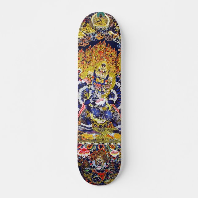Cool oriental tibethan mandala Yamantaka death god Skateboard (Front)