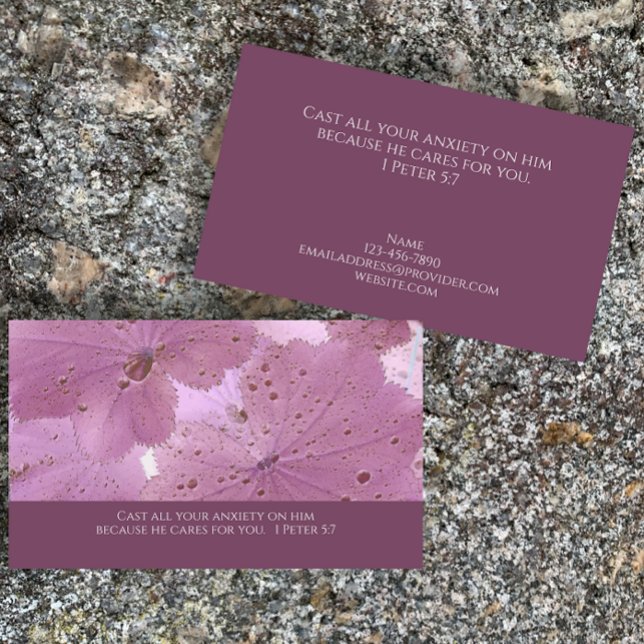 Cool Original Nature Photo Bible Verse Pastor Business Card (Personalize this unique nature photograph with your custom quote bible verse or business contacts.)