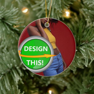COOL! Ornament - Ceramic Circle - Custom