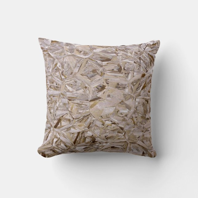 Cool OSB Construction Plywood Texture Print Cushion (Front)