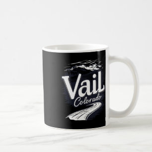 Cool Outdoor Skiing Vintage Souvenir Visit Vail Co Coffee Mug