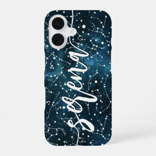 Cool Outer Space Constellations Personalised iPhone 16 Case