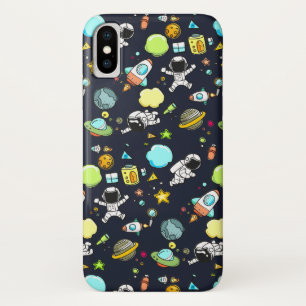 Cool Outer Space Theme - Astronauts & Rocket Ships iPhone X Case