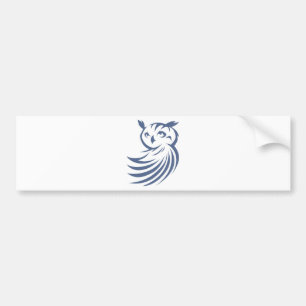 Cool Owl Bird Swish Icon Logo Shirt Bumper Sticker