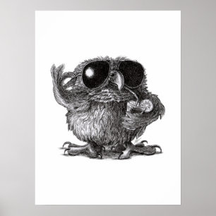 Cool owl poster